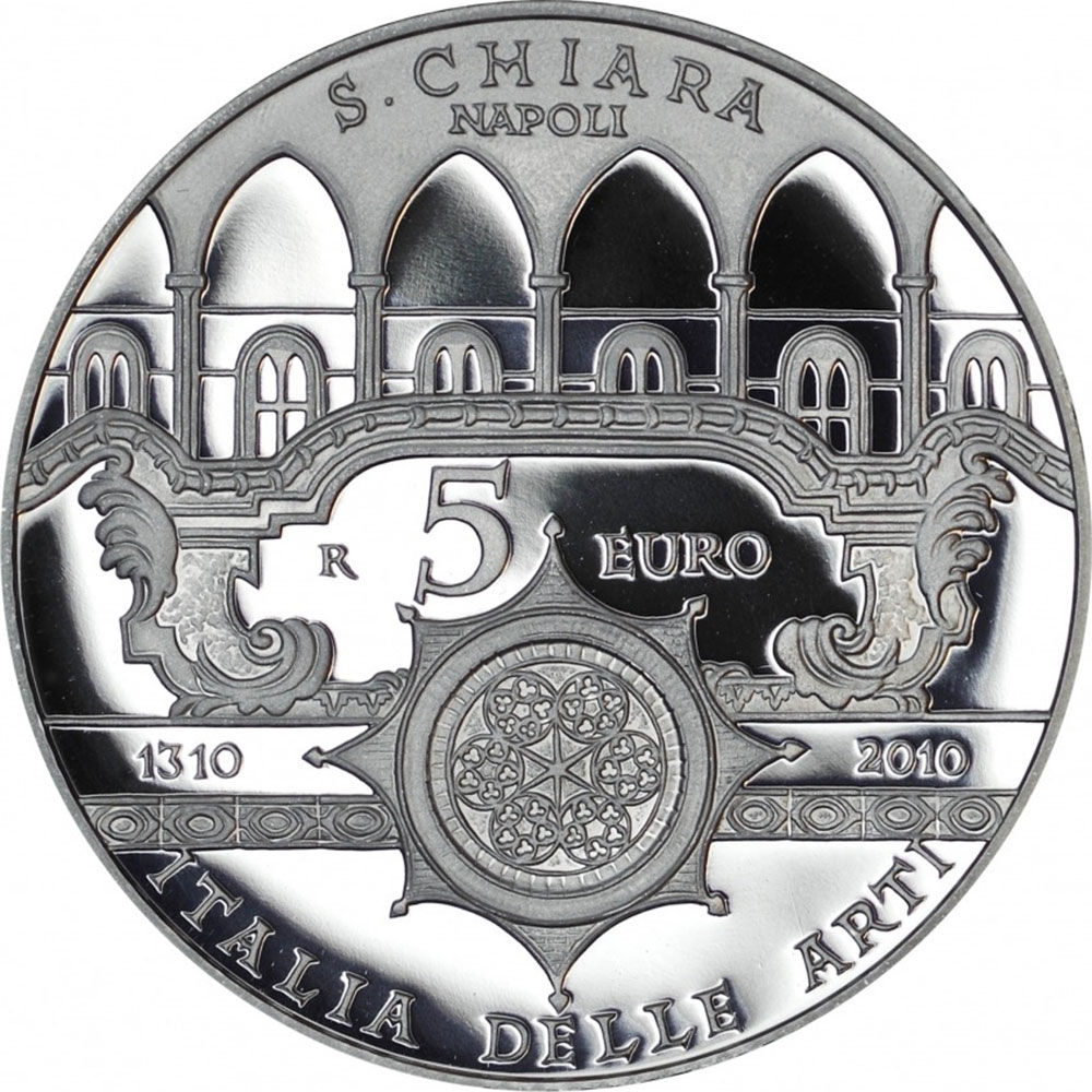 5 Euro 2010, KM# 331, Italy, Italy of Arts, Santa Chiara - Naples