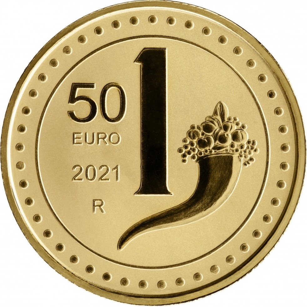 50 Euro 2021, Italy, Re-edition of the Lira, 1 Lira