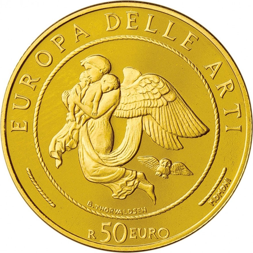 50 Euro 2004, KM# 244, Italy, Europe of Arts, Denmark - Bertel Thorvaldsen
