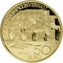 50 Euro 2005, KM# 270, Italy, Torino 2006 Winter Olympics, Equestrian Monument of Emmanuel Philibert