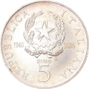 5 Euro 2006, KM# 281, Italy, 60th Anniversary of Birth of Italian Republic