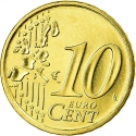 10 Euro Cent 2002-2007, KM# 213, Italy