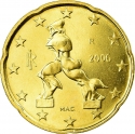 20 Euro Cent 2002-2007, KM# 214, Italy
