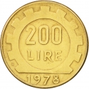 200 Lire 1977-2001, KM# 105, Italy