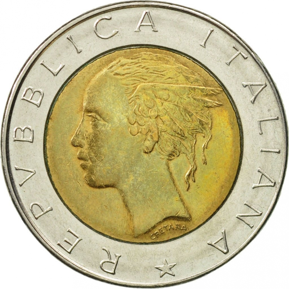 Details about   12 BI-METAL 500 LIRE COINS from ITALY with CONSECUTIVE DATES of 1982 to 1993 