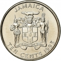 10 Cents 1991-1994, KM# 146.1, Jamaica, Elizabeth II