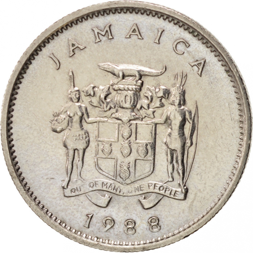 5 Cents 1969-1989, KM# 46, Jamaica, Elizabeth II