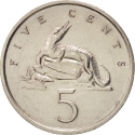 5 Cents 1969-1989, KM# 46, Jamaica, Elizabeth II