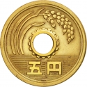 5 Yen 1959-1989, Y# 72a, Japan, Hirohito