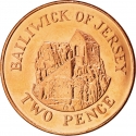 2 Pence 1998-2016, KM# 104, Jersey, Elizabeth II