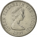 5 Pence 1990-1997, KM# 56.2, Jersey, Elizabeth II