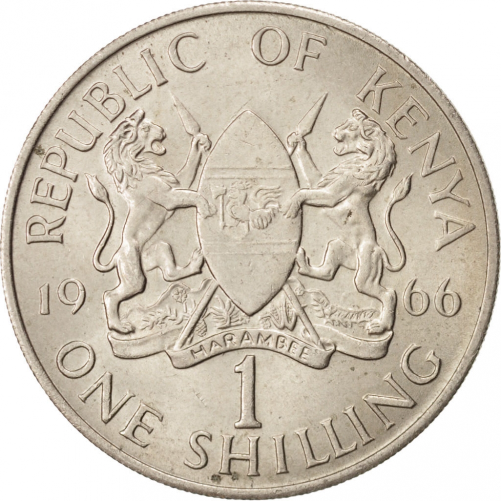 1 Shilling 1966-1968, KM# 5, Kenya