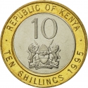 10 Shillings 1994-1997, KM# 27, Kenya