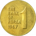 1 Won 1966-1967, KM# 4, Korea, South