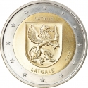 2 Euro 2017, KM# 191, Latvia, Regions of Latvia, Latgale