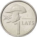 1 Lats 2004, KM# 67, Latvia, Limited Edition 1 Lats, Mushroom