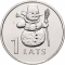 1 Lats 2007, KM# 85, Latvia, Limited Edition 1 Lats, Snowman