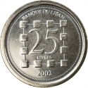 25 Livres 2002, KM# 40, Lebanon