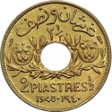 2½ Piastres 1940, KM# 10, Lebanon