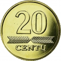 20 Centu 1997-2014, KM# 107, Lithuania