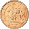 1 Euro Cent 2015-2023, KM# 205, Lithuania
