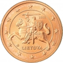 2 Euro Cent 2015-2022, KM# 206, Lithuania