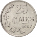 25 Centimes 1954-1972, KM# 45a, Luxembourg, Charlotte, Jean