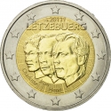 2 Euro 2011, KM# 116, Luxembourg, Henri, 50th Anniversary of the Appointment of Jean as Lieutenant-Representative