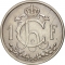 1 Franc 1946-1947, KM# 46.1, Luxembourg, Charlotte