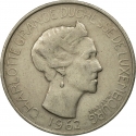 5 Francs 1962, KM# 51, Luxembourg, Charlotte