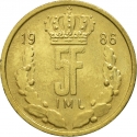 5 Francs 1986-1988, KM# 60, Luxembourg, Jean