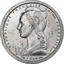 1 Franc 1948-1958, KM# 3, Madagascar