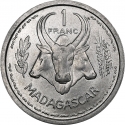 1 Franc 1948-1958, KM# 3, Madagascar