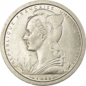 2 Francs 1948-1958, KM# 4, Madagascar