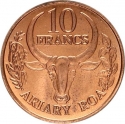 10 Francs 2003, KM# 28, Madagascar