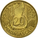 20 Francs 1953, KM# 7, Madagascar