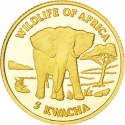 5 Kwacha 2000, KM# 116, Malawi, Wildlife of Africa, Elephant