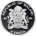 10 Kwacha 2006, Malawi, 80th Anniversary of Birth of Elizabeth II