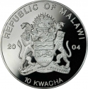 10 Kwacha 2004, KM# 61, Malawi, Endangered Wildlife, Leopard