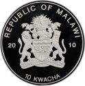 10 Kwacha 2010, KM# 94, Malawi, Endangered Frogs, Panamanian Golden Frog