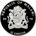 10 Kwacha 2010, KM# 95, Malawi, Endangered Frogs, Purple Frog