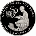 5 Kwacha 1995, KM# 23a, Malawi, 50th Anniversary of the United Nations