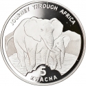 5 Kwacha 2006, KM# 160, Malawi, Journey Through Africa, African Elephant