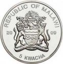 5 Kwacha 2009, Malawi, Papal Visits, John Paul II in France