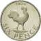 6 Pence 1964-1967, KM# 1, Malawi