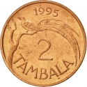 2 Tambala 1995, KM# 25, Malawi