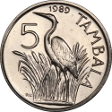 5 Tambala 1989-1994, KM# 9.2a, Malawi