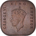 1 Cent 1943-1945, KM# 6, Malaya, George VI