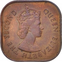 1 Cent 1956-1961, KM# 5, Malaya and British Borneo, Elizabeth II