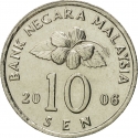 10 Sen 1989-2011, KM# 51, Malaysia